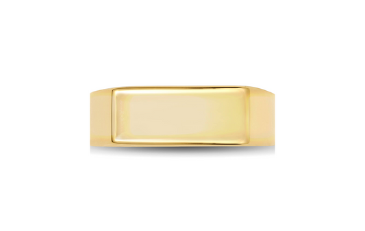 Hudson Signet Ring in 18k Gold Vermeil & Sterling Silver