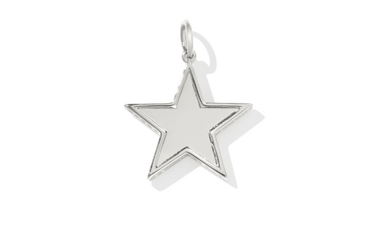 Large Star Charm in 18k Gold Vermeil & Sterling Silver