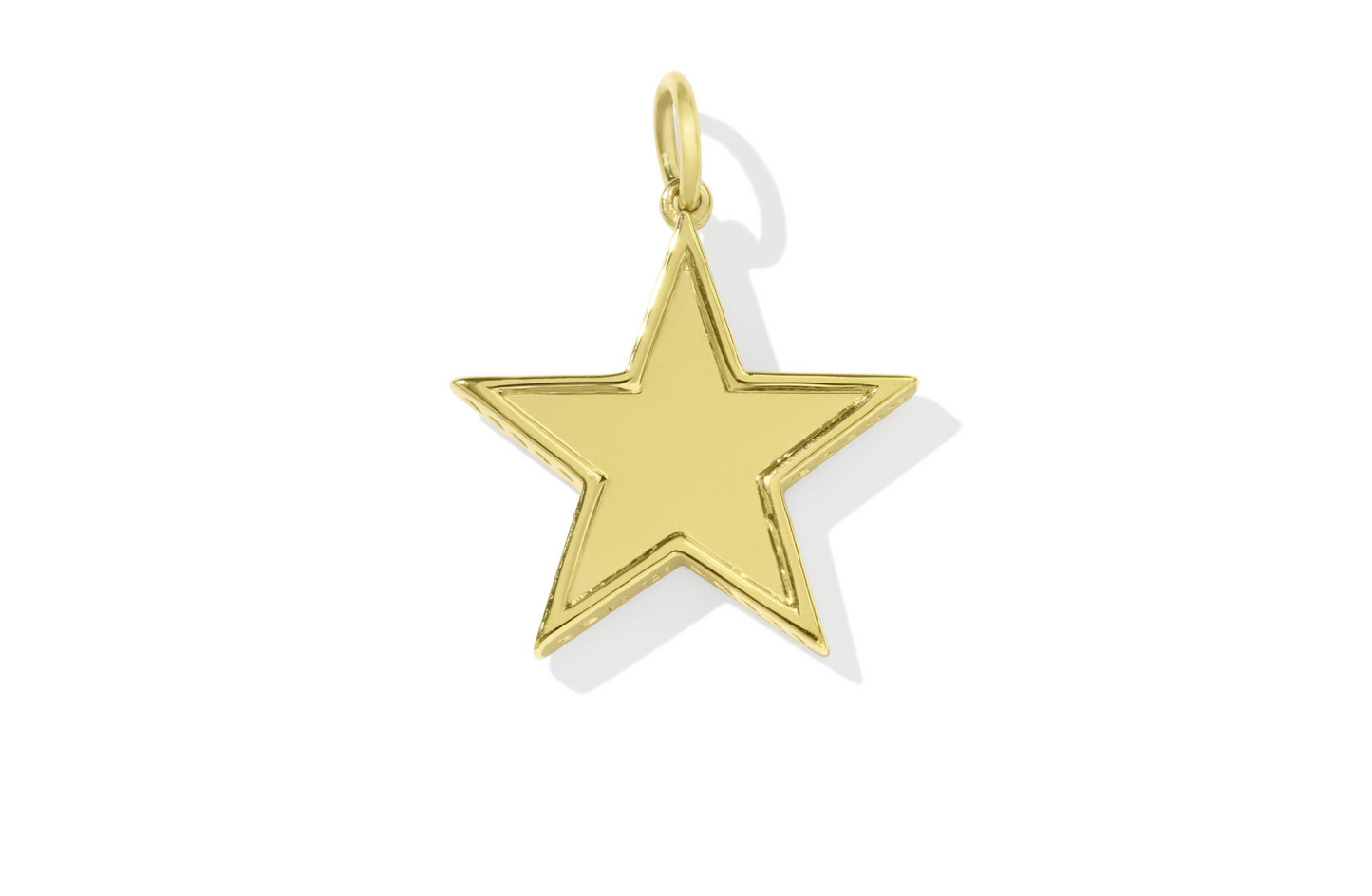 Large Star Charm in 18k Gold Vermeil & Sterling Silver
