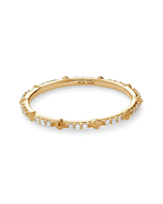 Astrid 14k Yellow Gold Ring in White Diamond 842177012451