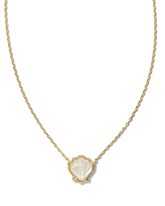 Brynne Shell Gold Short Pendant Necklace