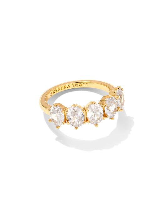 Cailin Gold Crystal Band Ring