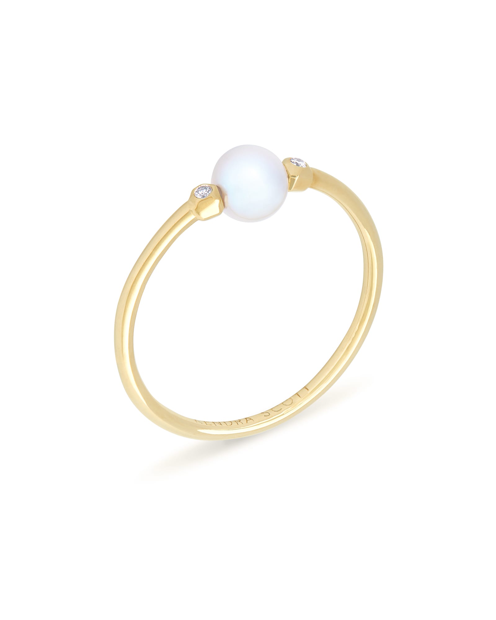 Cathleen 14k Yellow Gold Band Ring Freshwater Cultured Pearl 842177043417