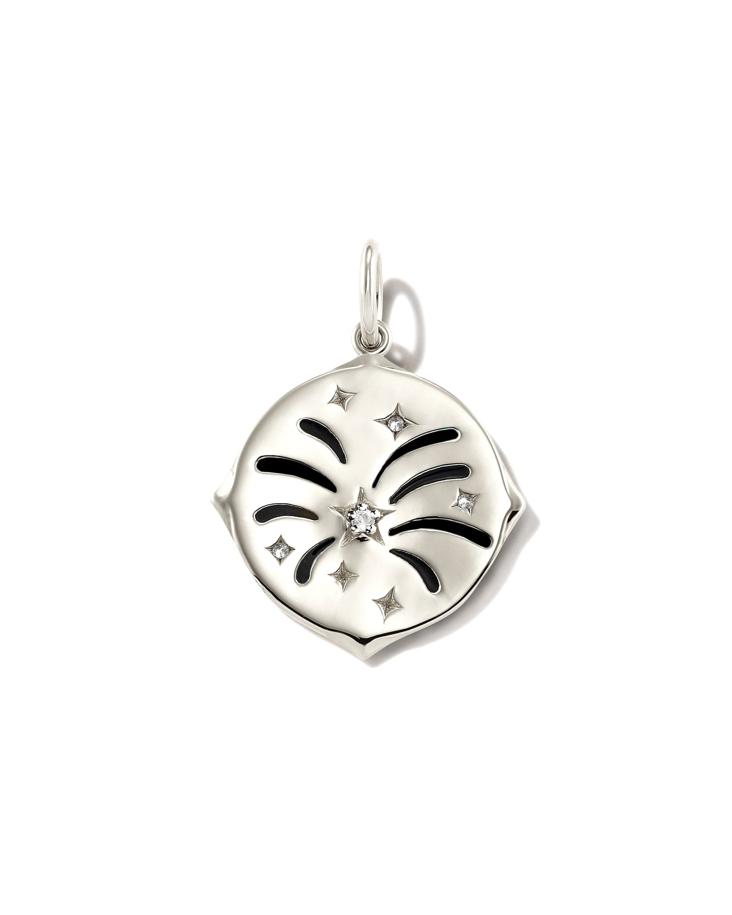 Celebration in 18k Gold Vermeil & Sterling Silver Charm in White Sapphire