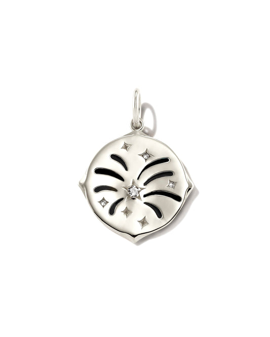 Celebration in 18k Gold Vermeil & Sterling Silver Charm in White Sapphire