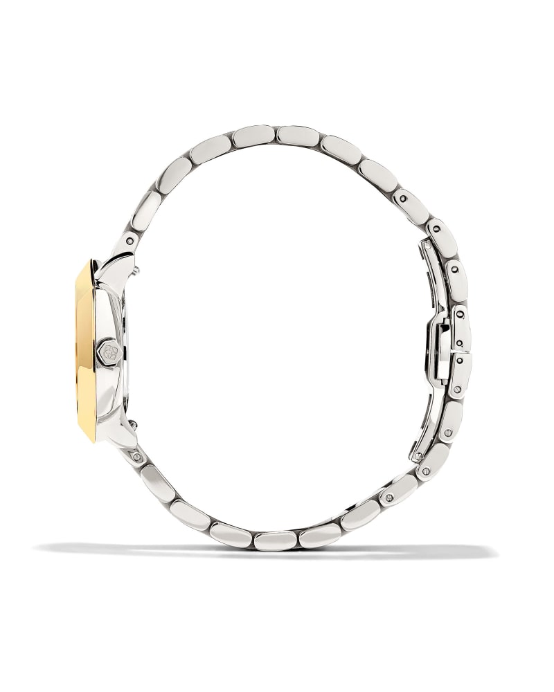 Dira Two Tone Stainless Steel 28mm Watch in Ivory Mother-of-Pearl 9608802823