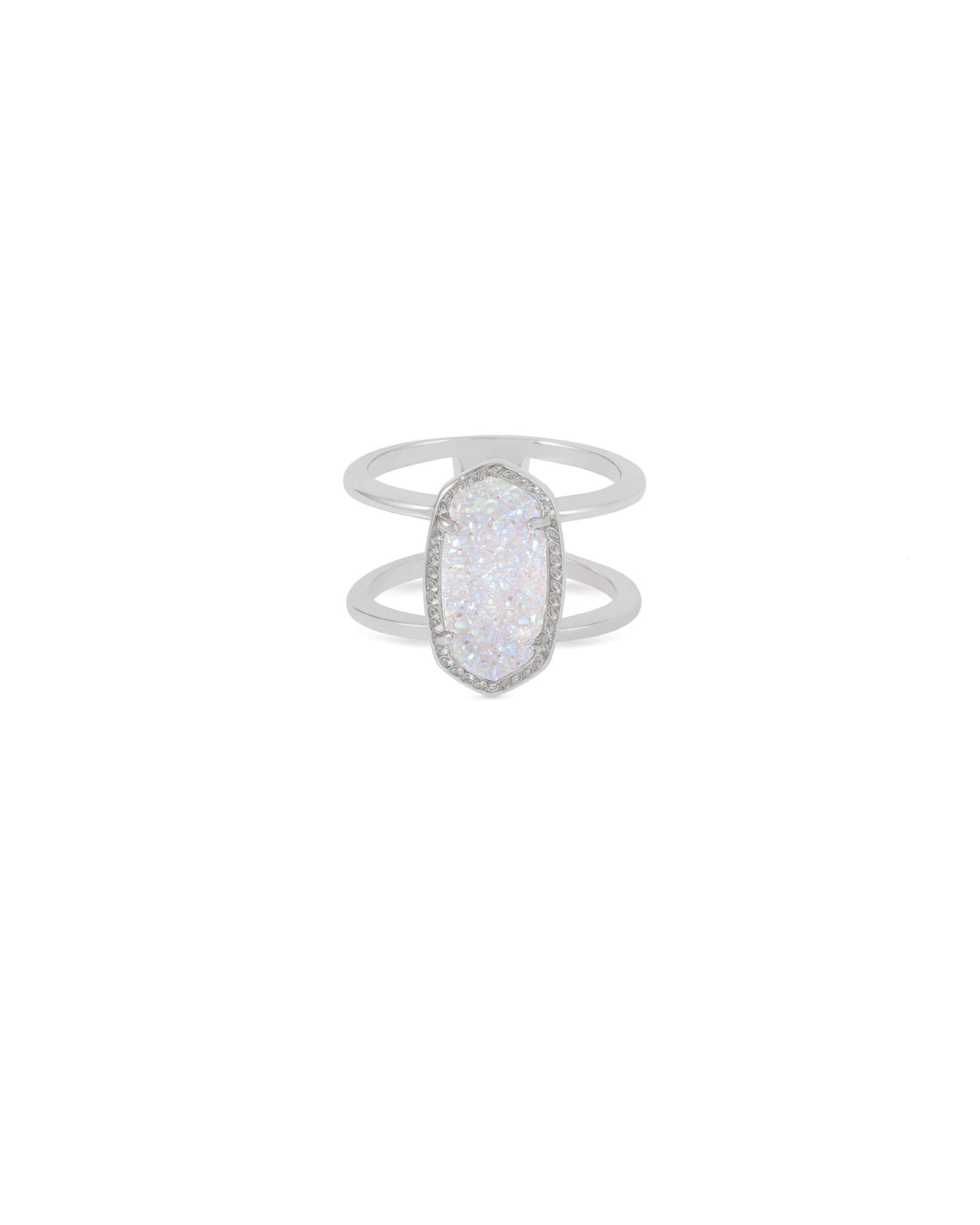 Elyse Silver Ring in Iridescent Drusy 842177145463