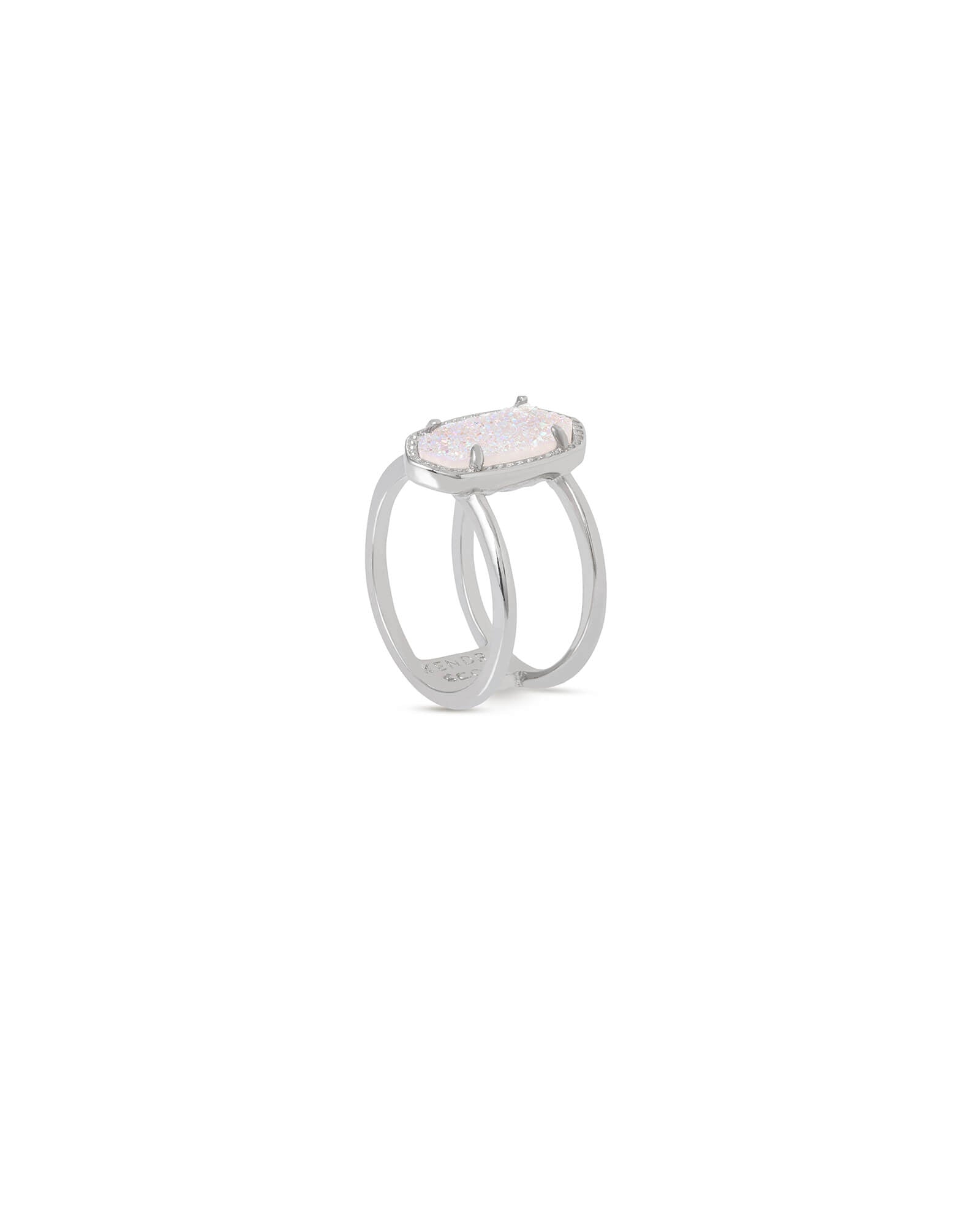 Elyse Silver Ring in Iridescent Drusy 842177145463