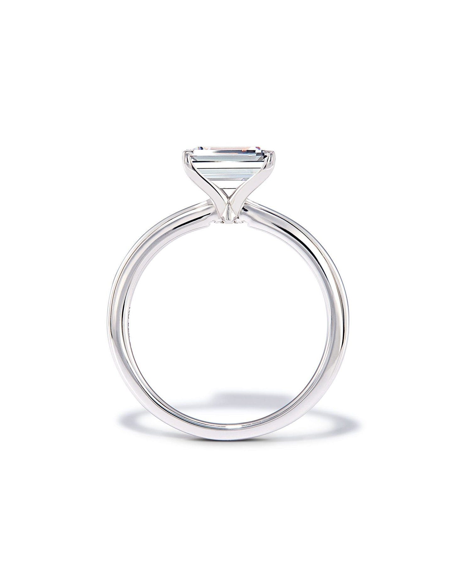 0.5 ct Emerald Solitaire Engagement Ring in 14k Gold