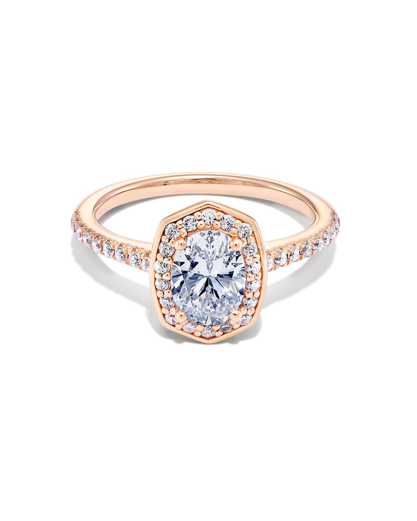0.75 ct Oval Iconic Halo Engagement Ring in 14k Gold