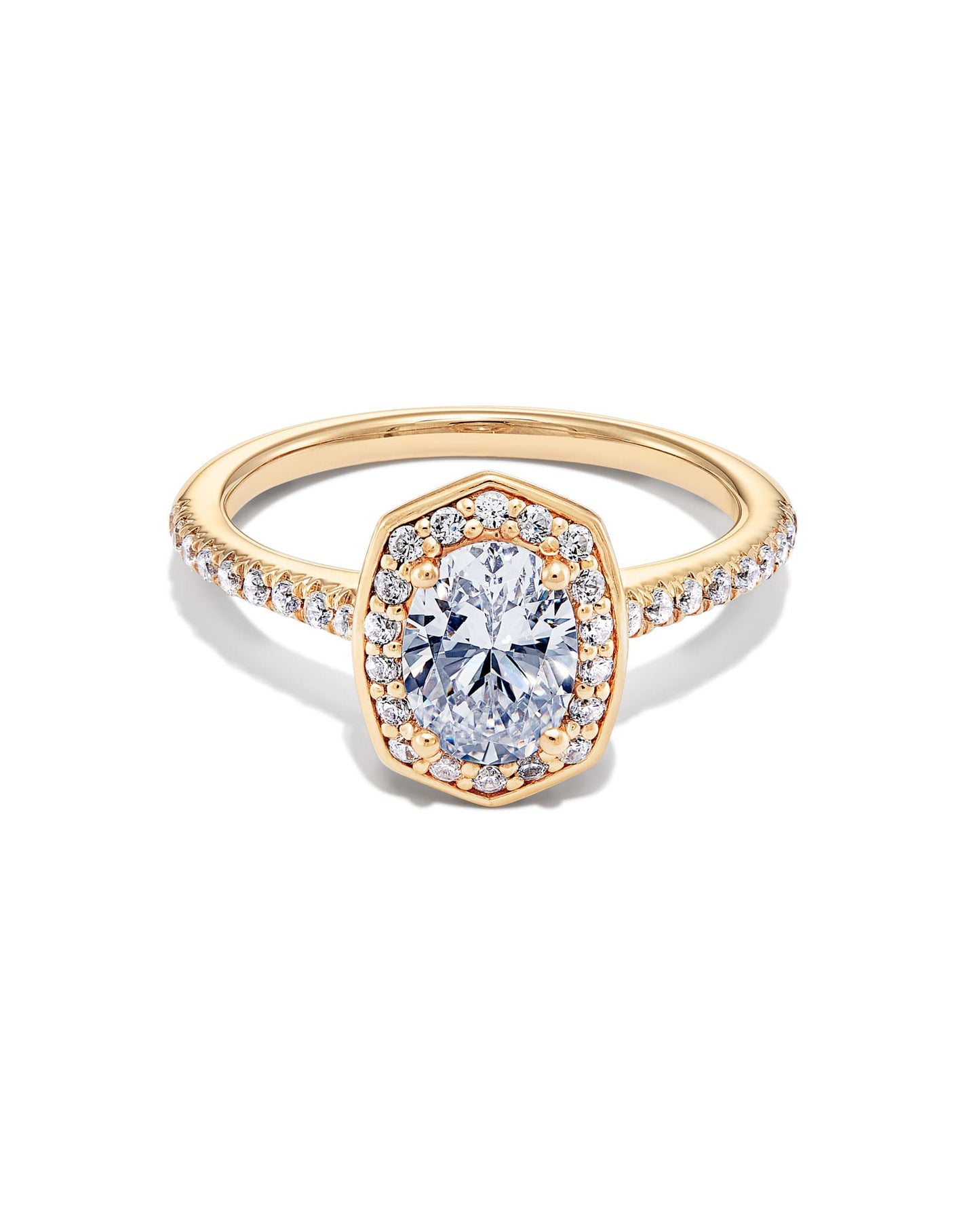 0.75 ct Oval Iconic Halo Engagement Ring in 14k Gold