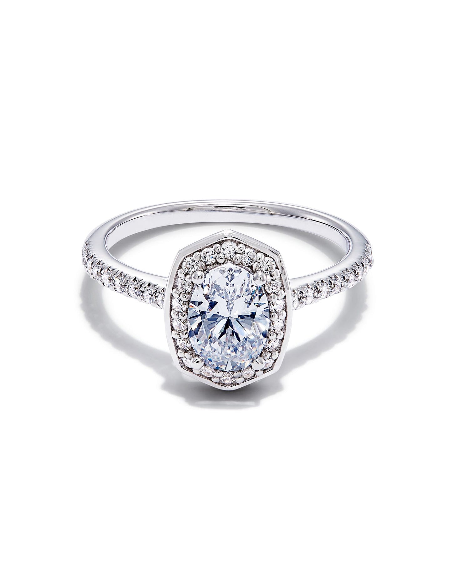 0.75 ct Oval Iconic Halo Engagement Ring in 14k Gold