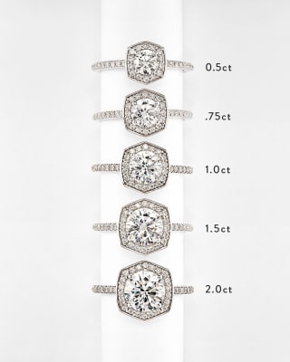 0.75 ct Round Iconic Halo Engagement Ring in 14k Yellow Gold 196088027333