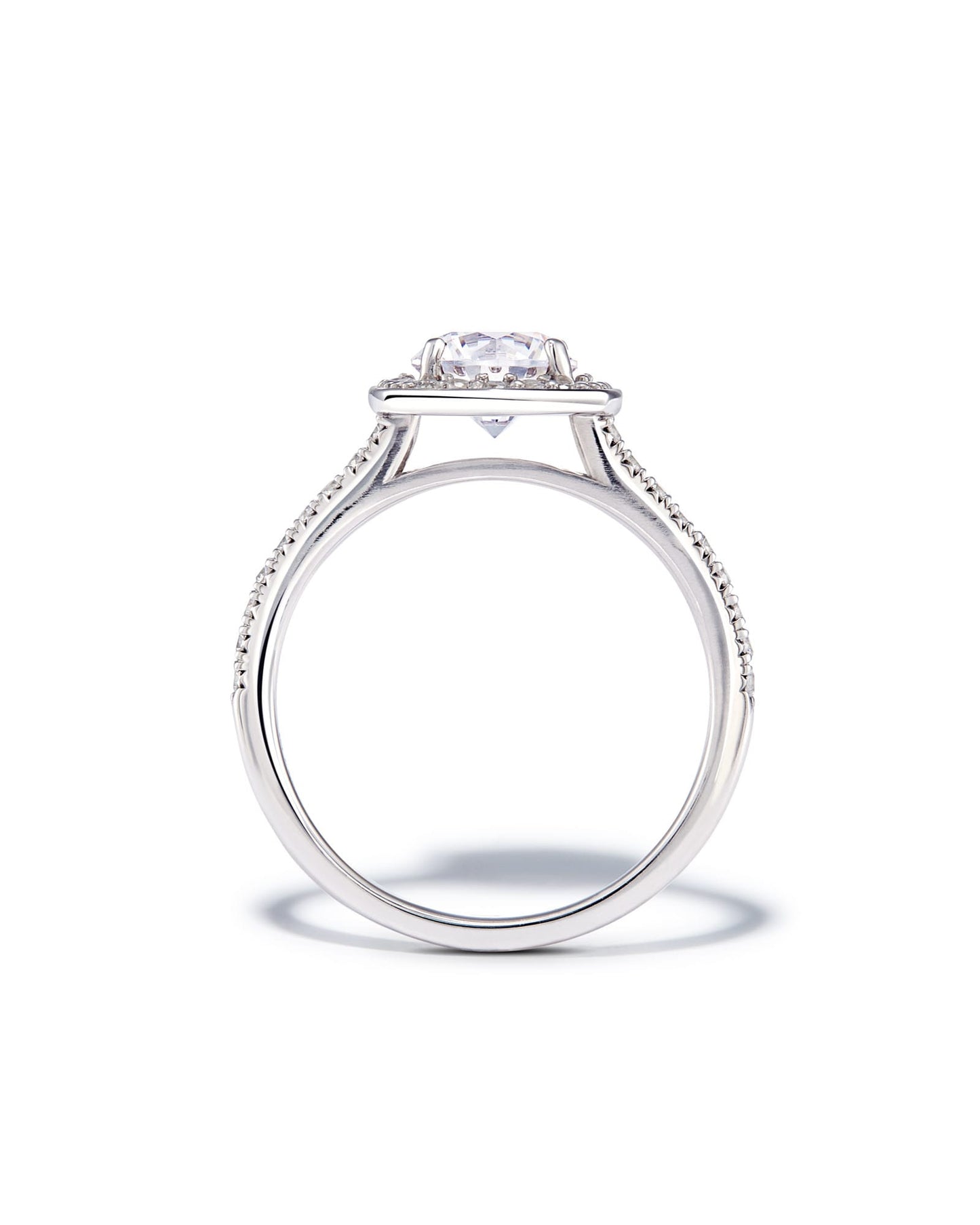 0.75 ct Round Iconic Halo Engagement Ring in 14k Gold