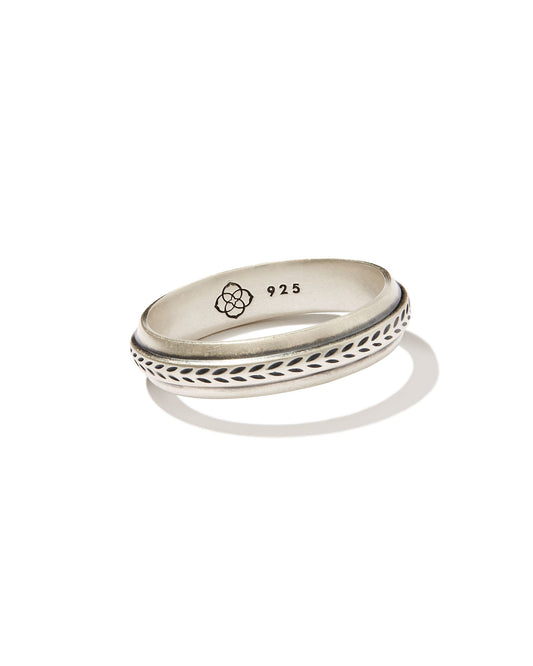 Hicks Band Ring in Oxidized Sterling Silver 196088005300