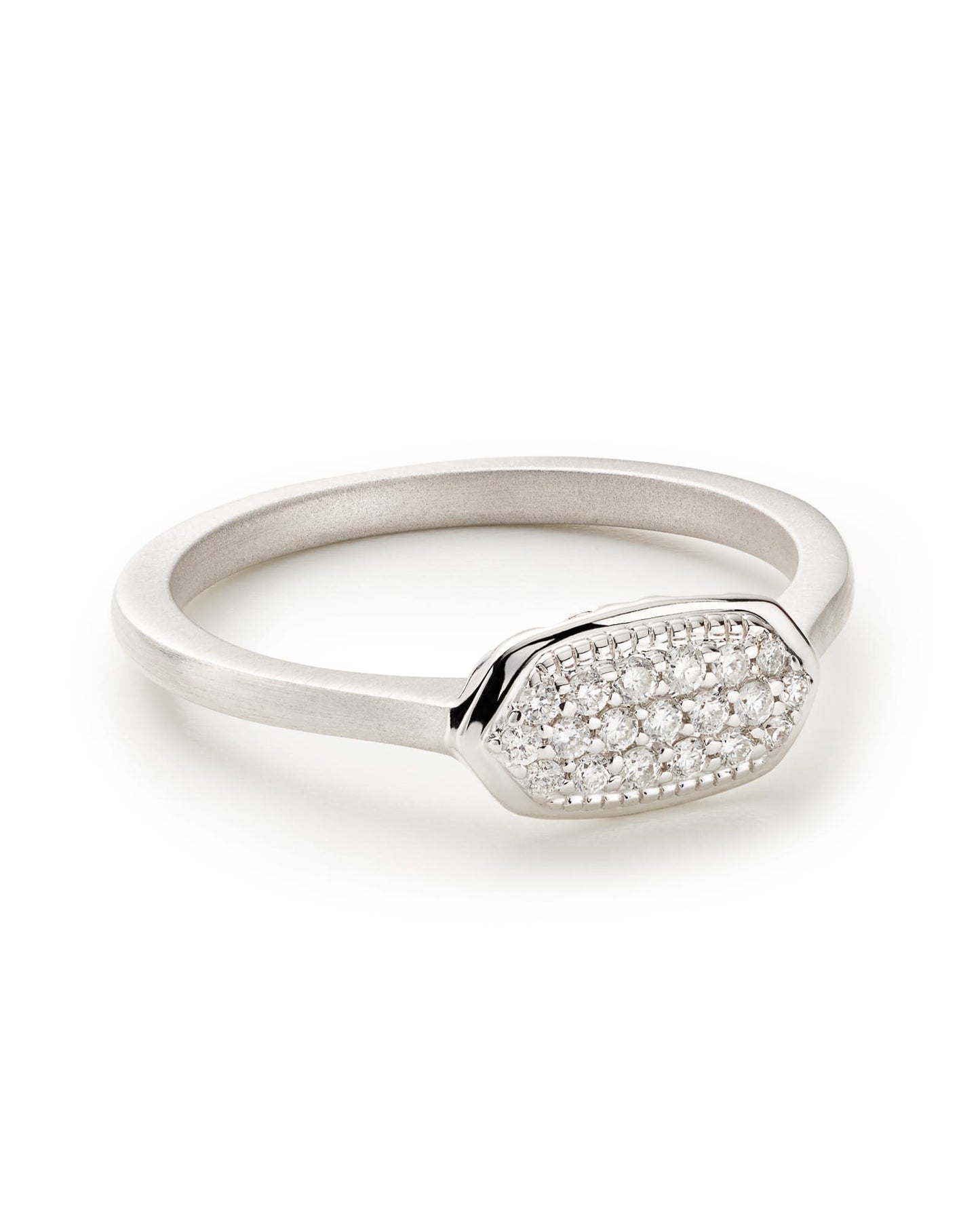 Isa Ring in Pave Diamond and 14k Yellow Gold & 14k White Gold