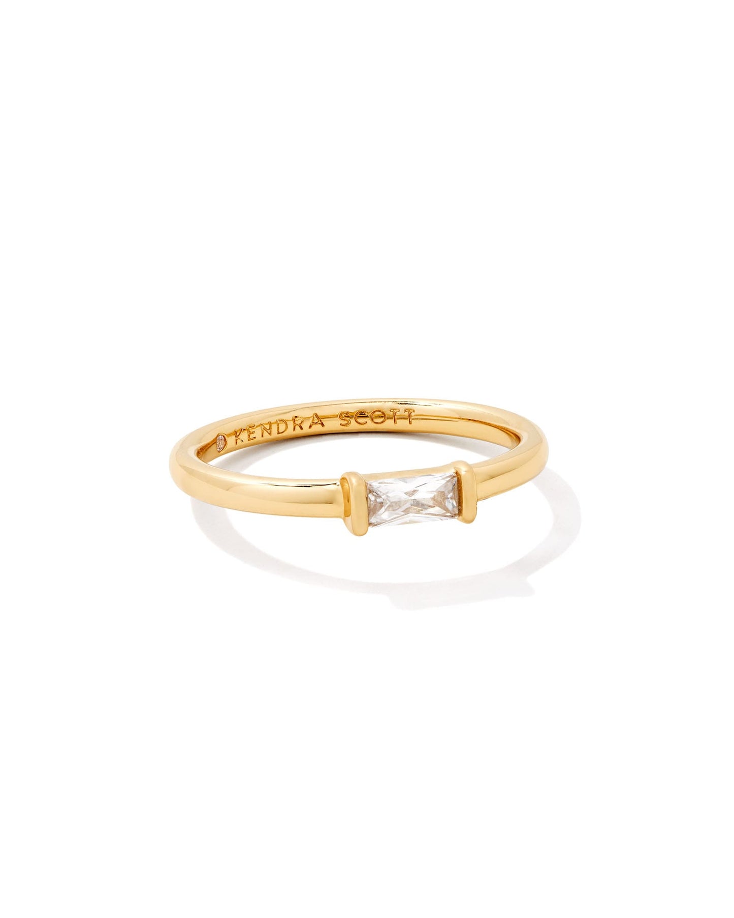 Juliette Silver & Gold Band Ring in White CZ