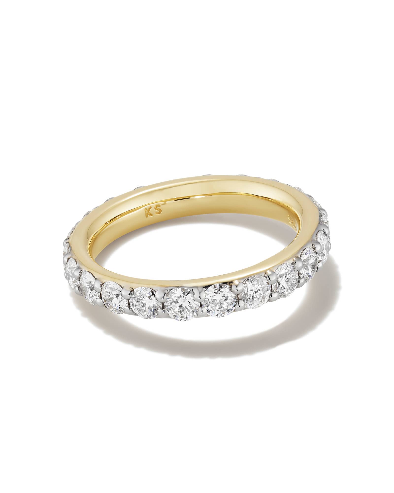2 ct Lab Grown White Diamond Marilyn Band Ring in 14k Yellow Gold 196088637631