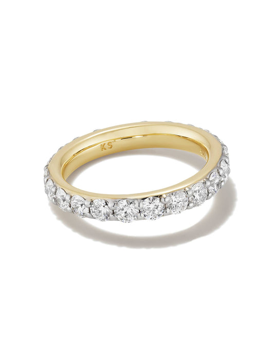 2 ct Lab Grown White Diamond Marilyn Band Ring in 14k Yellow Gold 196088637631