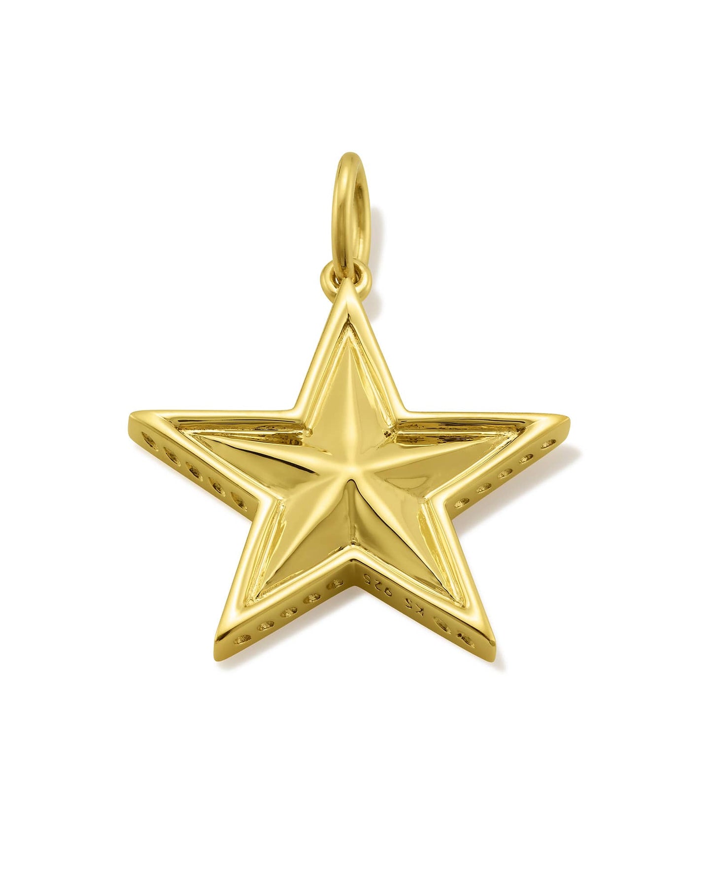 Large Star Charm in 18k Gold Vermeil & Sterling Silver