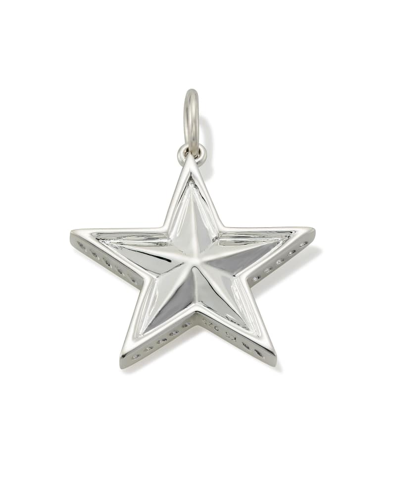 Large Star Charm in 18k Gold Vermeil & Sterling Silver