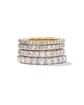 0.5 ct Marilyn 14k Yellow Gold Full Eternity Band Ring in White Diamond 842177058725