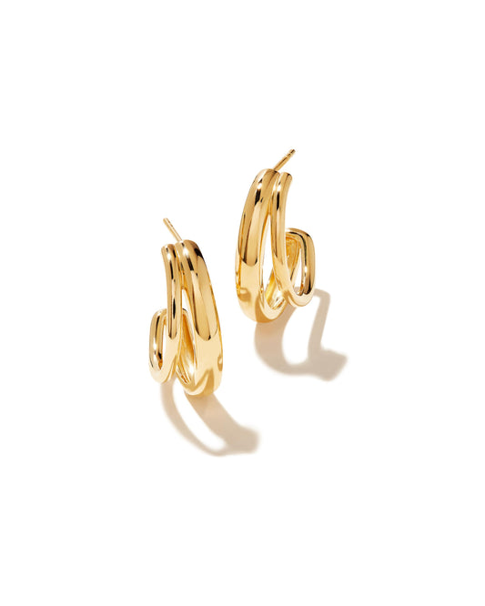 Kendra Scott Meg Double Hoop Earrings in Mixed Metal 