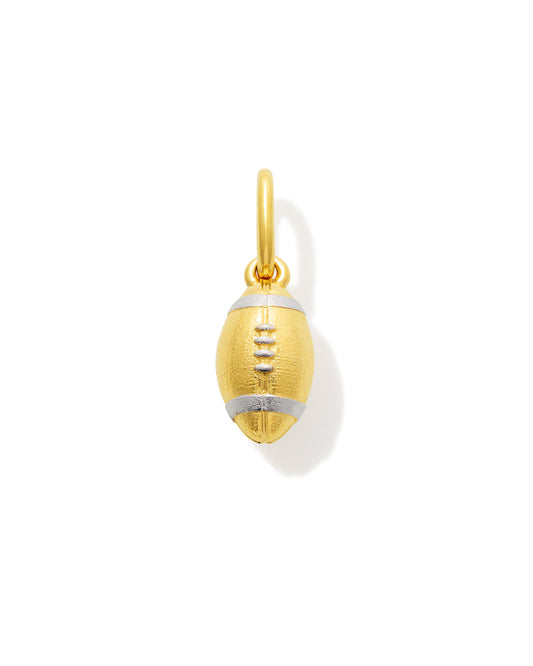 Metal Football Charm in 18k Gold Vermeil & Sterling Silver