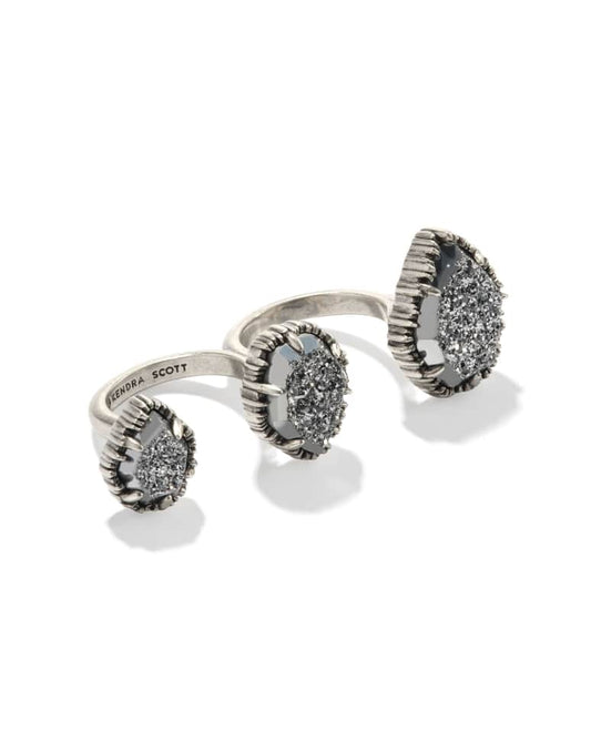 Naomi Vintage Two Finger Statement Ring