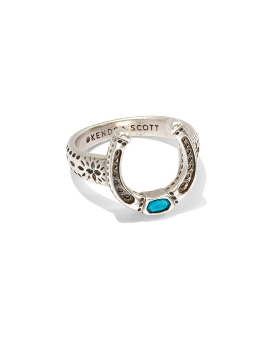 Noble Vintage Gold and Silver Horseshoe Cocktail Ring