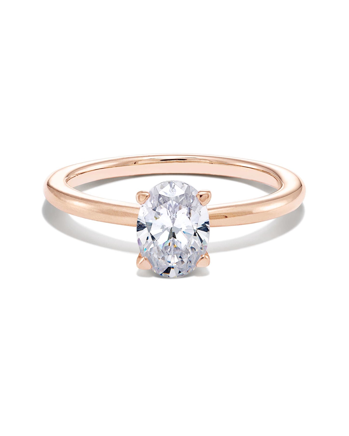 2 ct Oval Solitaire Engagement Ring in 14k Gold