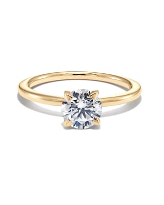 0.5 ct Round Solitaire Engagement Ring in 14k Yellow Gold 196088026398