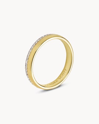 Whitney 14k Yellow Gold Band Ring in White Diamond 842177058589