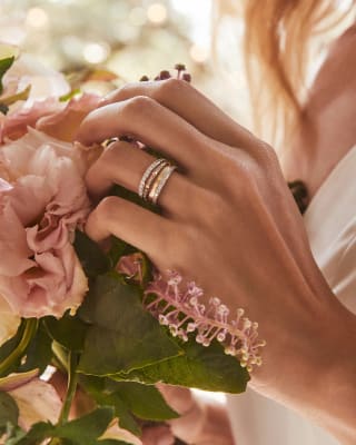 Whitney 14k Yellow Gold Band Ring in White Diamond 842177058589