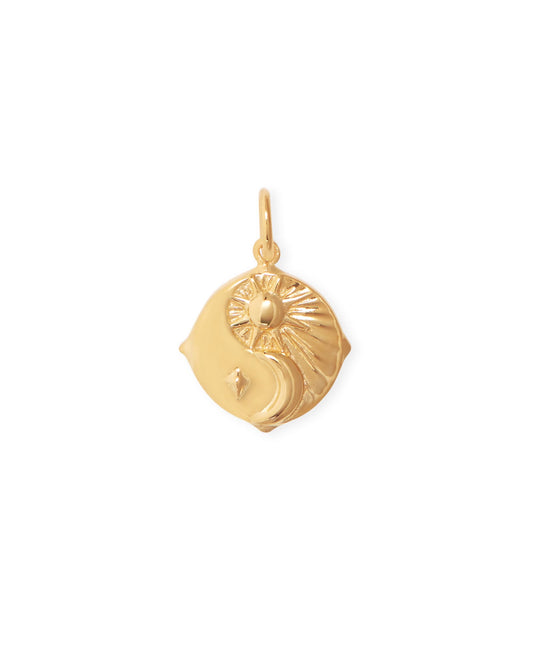 Sun & Moon Charm in 18k Gold Vermeil & Sterling Silver