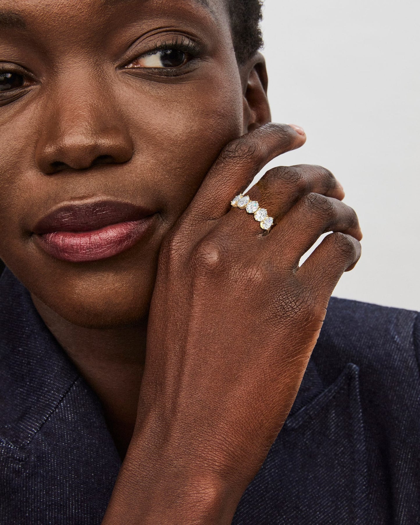 Cailin Gold Crystal Band Ring