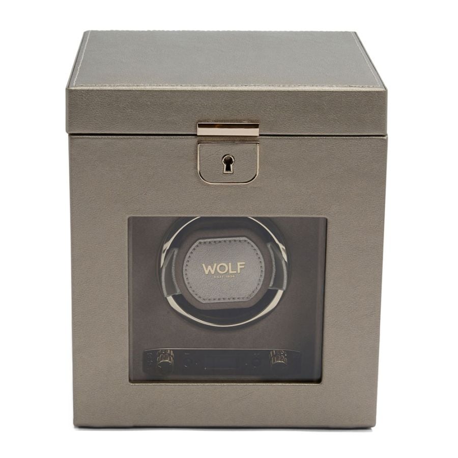 Wolf Palermo Single Watch Winder with Jewelry Storage 213778