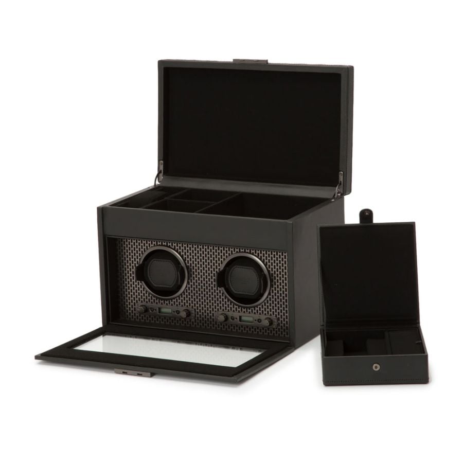 Wolf Axis Double Watch Winder With Storage 469303