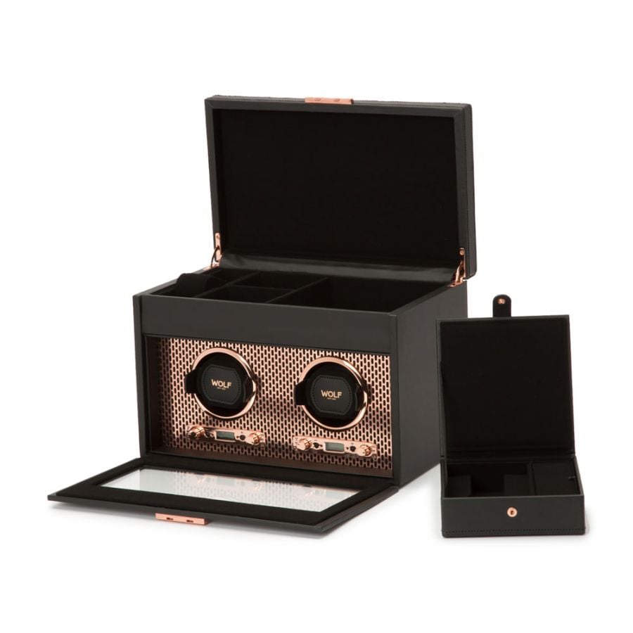 Wolf Axis Double Watch Winder With Storage 469316