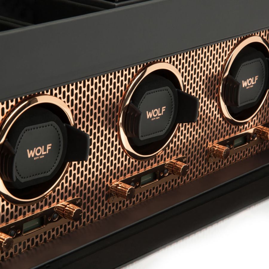 Wolf Axis Triple Watch Winder With Storage 469416