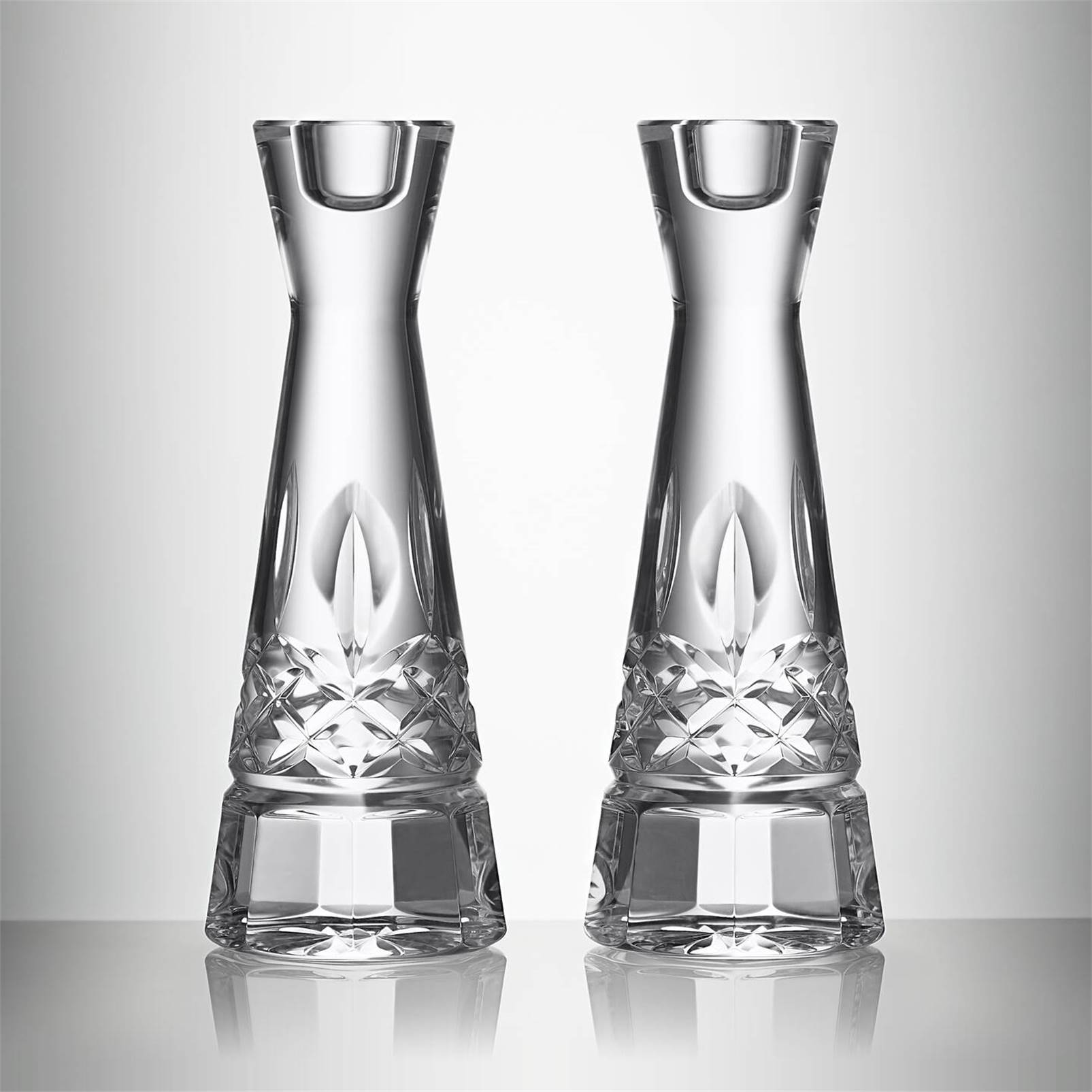 Water Ford Round Candlestick 8in Set of 2 1070370