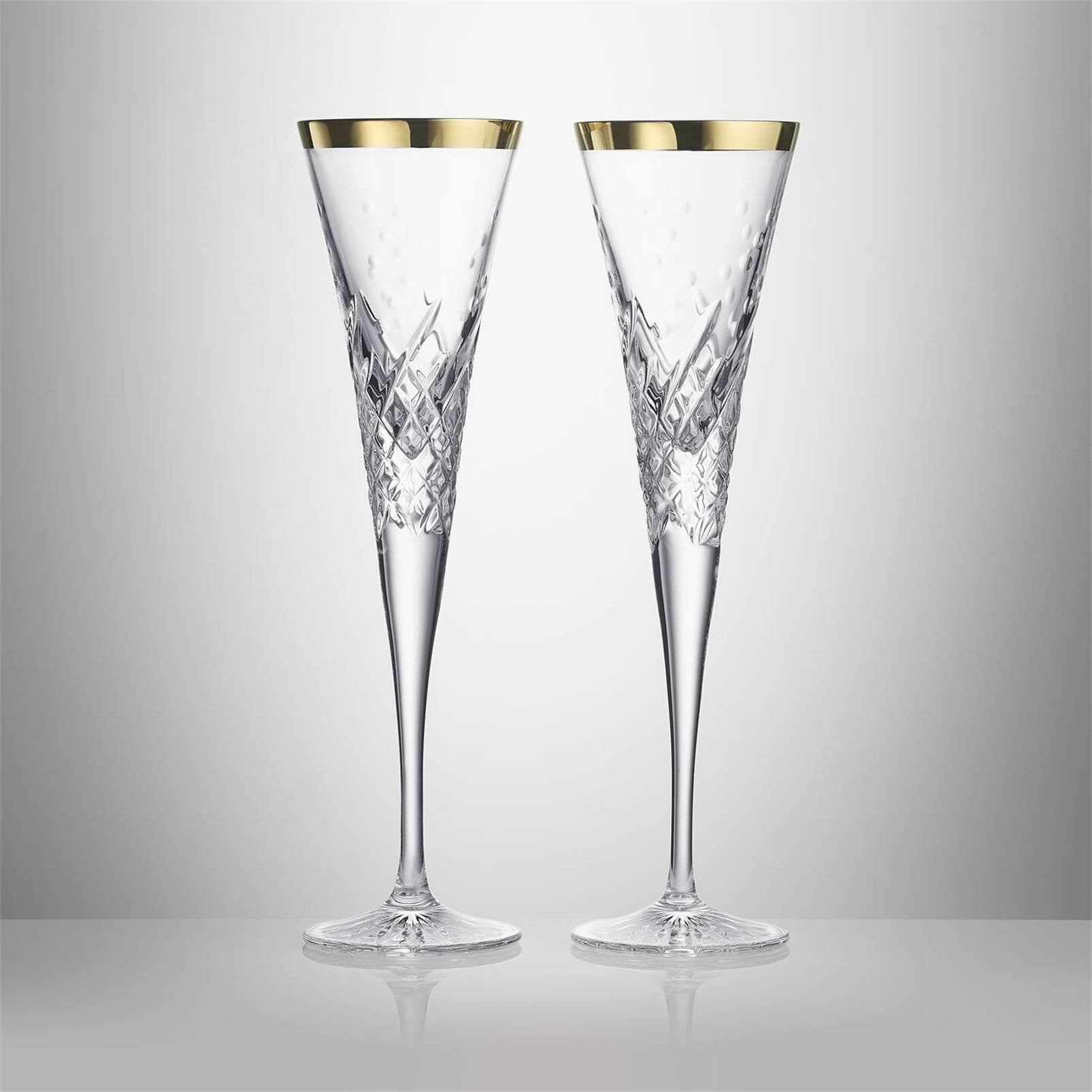 Water Ford Gilded Toasting Flute 4.5oz Set of 2 1080787