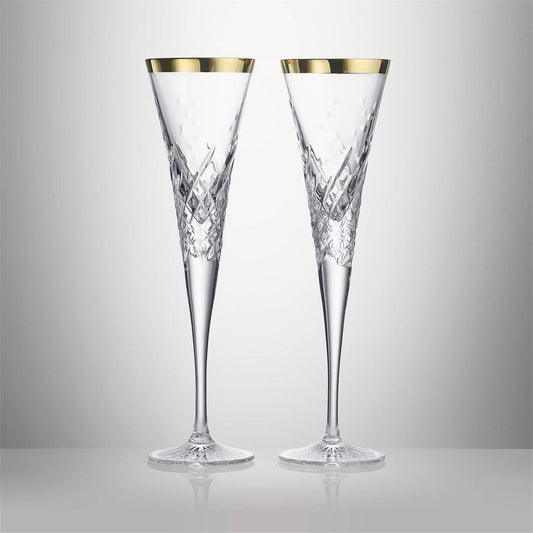 Water Ford Gilded Toasting Flute 4.5oz Set of 2 1080787