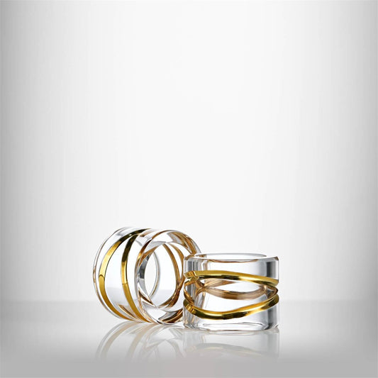 Water Ford Gilded Napkin Rings 2in Set of 2 1082481