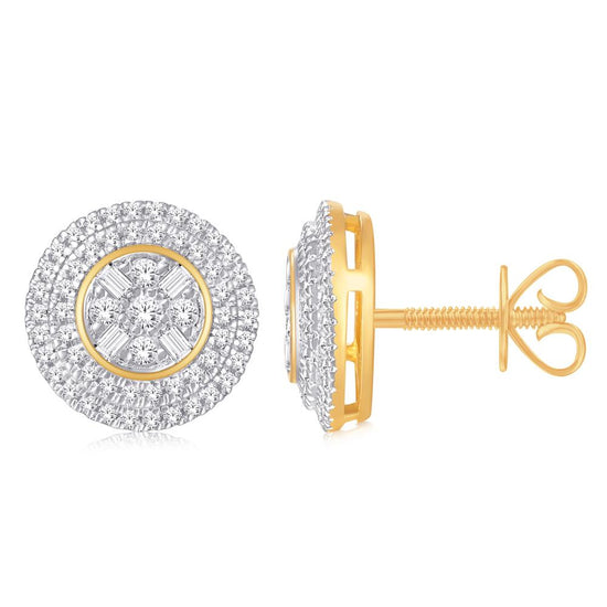 10 Karat Yellow Gold 0.53 Carat Diamond Round Earrings-0125406-YG