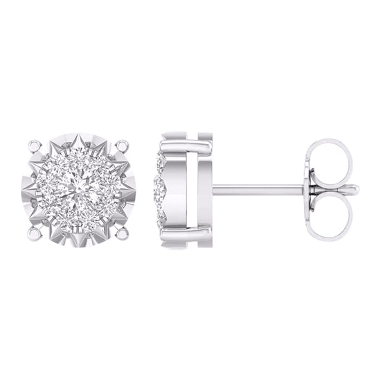 10 Karat White Gold 0.33 Carat Diamond Fashion Earrings-0127146-WG