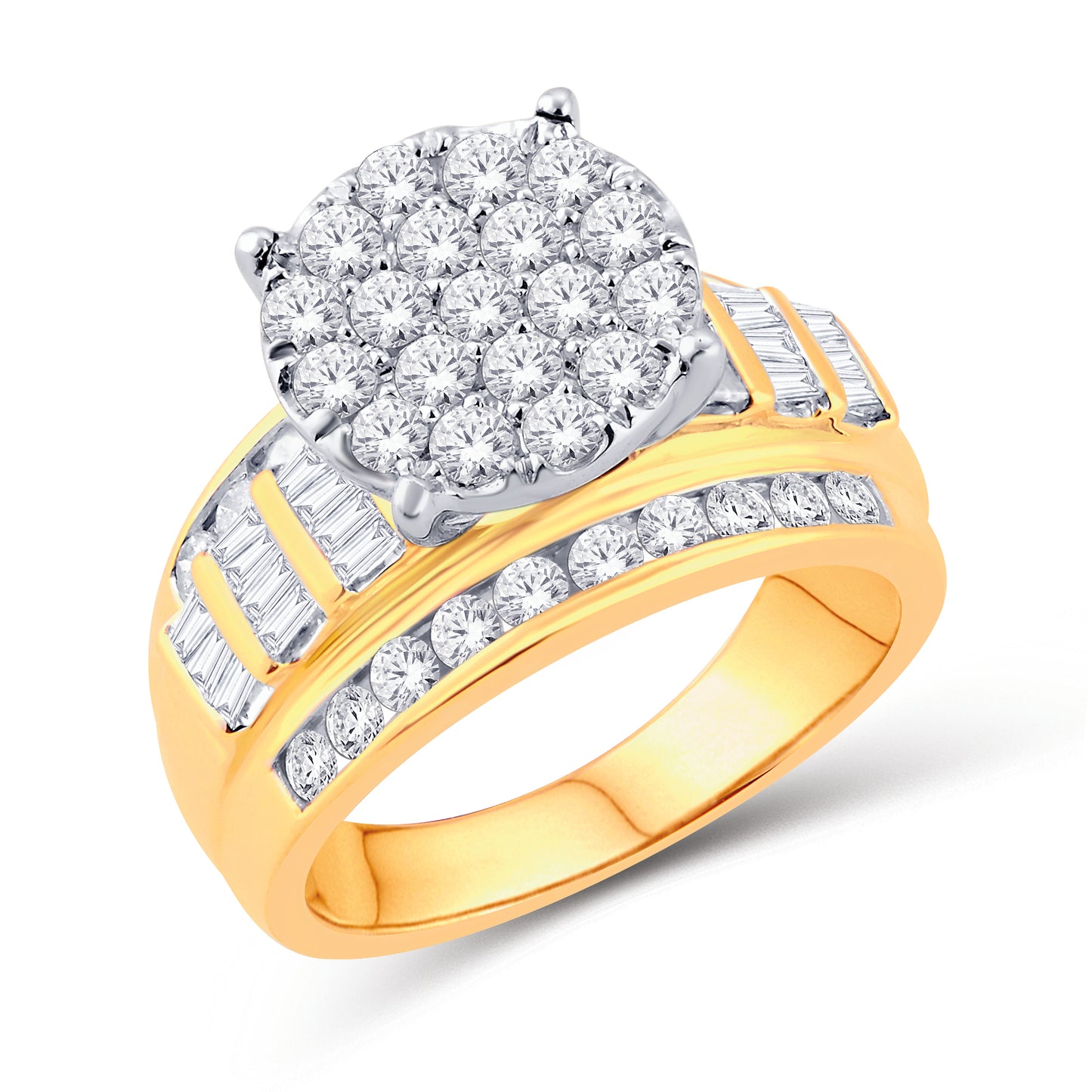 10 Karat Yellow Gold 0.50 Carat Diamond Round Ladies Ring-0226057-YG