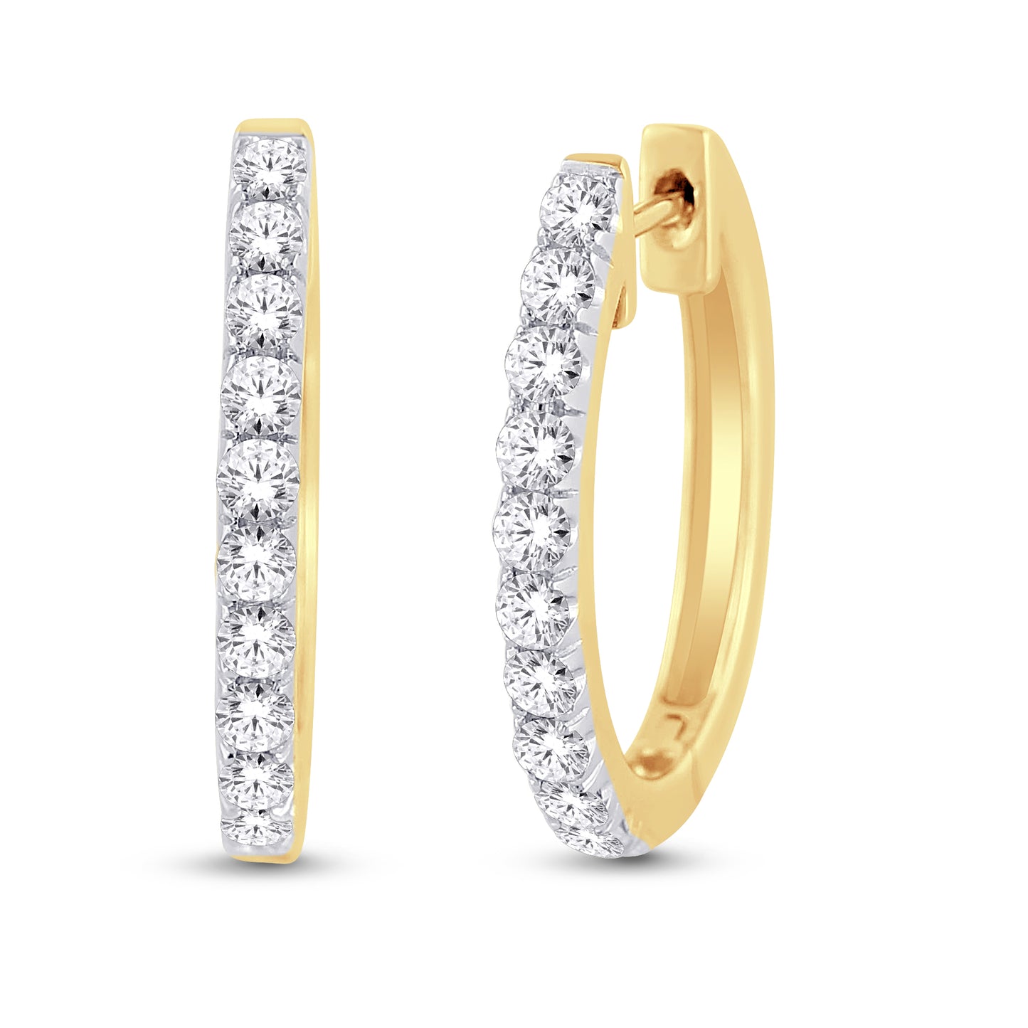 10 Karat Yellow Gold 0.25 Carat Diamond Classic Hoops-0925169-YG