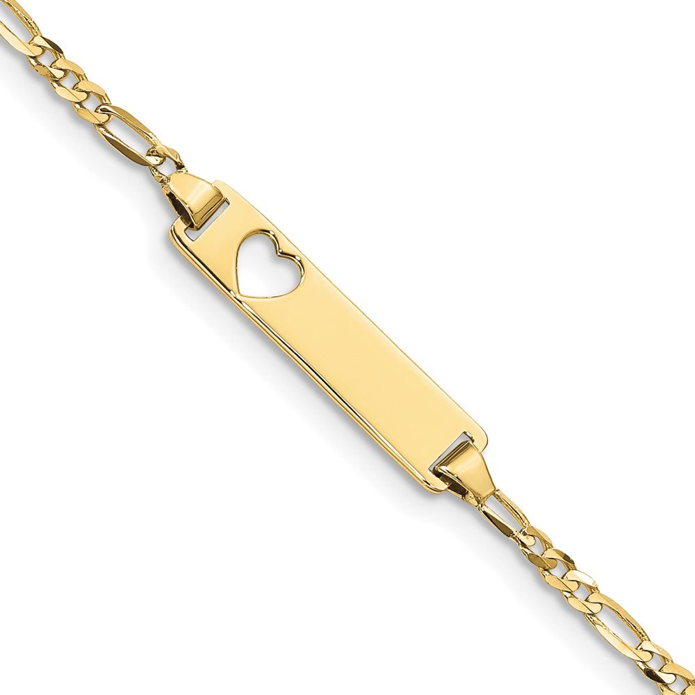 Quality Gold 10k Figaro Link ID Bracelet Gold     