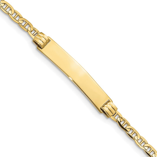 Quality Gold 10k Anchor Link ID Bracelet Gold     